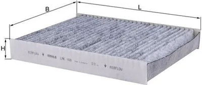 Produktbild von MAHLE ORIGINAL Innenraumfilter Aktivkohle 241x190x34 mm