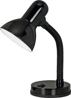 Produktbild von EGLO Tischlampe Basic, Schreibtischlampe Kinder, Leselampe Schwanenhals, flexible Schreibtisch Lampe, schwarze Nachttischlampe mit E27 Fassung