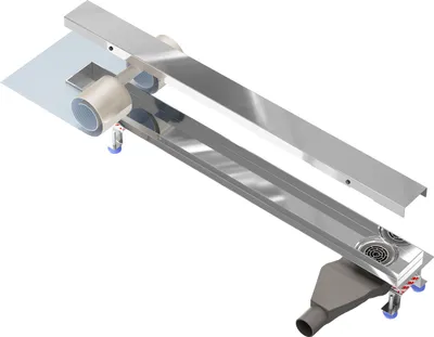 Produktbild von NORDONA Hochglanz Edelstahl Duschrinne 70cm Ablauf Seitlich Abflussrinne Extraflache Ablaufgarnitur