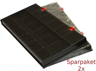 Produktbild von 2er SET daniplus© Aktiv-Kohlefilter rechteckig passend für Typ150, KF80, DKF24 - AEG, Electrolux, Juno, Bauknecht, Wh
