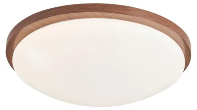 Produktbild von Zimilo Holzoptik LED Deckenleuchte, 36cm, 24W, 3 Farbtemperaturen Einstellbar (3000K-5000K), Moderne Deckenlampe für Wohnzimmer, Schlafzimmer & Küche