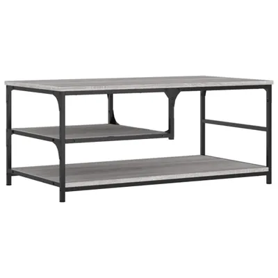 Zdjęcie produktu dla vidaXL Stolik kawowy szary Sonoma 90x49x40 cm materiał drewnopochodny
