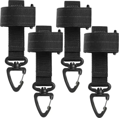 Produktbild von Klemmschnalle Clip für Seil Set 4 Stück Karabiner taktisch für Gürtel Schlaufe