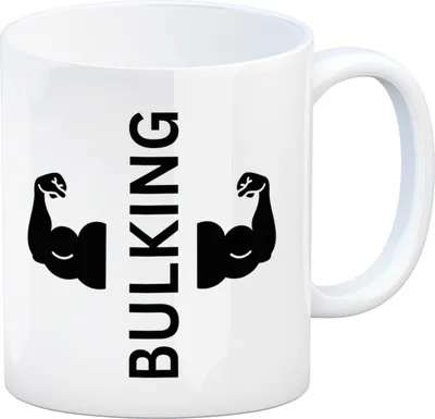 Produktbild von Fitness Kaffeebecher mit Spruch BULKING