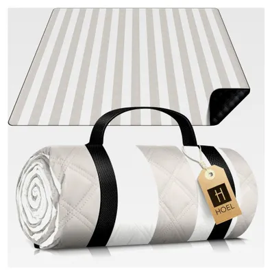 Produktbild von Picknickdecke 200x200 cm wasserabweisend und isoliert - gepolsterte Strandmatte XXL - Outdoor Stranddecke für Picknick, Camping und Strand