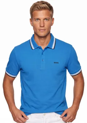 Produktbild von Poloshirt BOSS Paddy blau regular fit