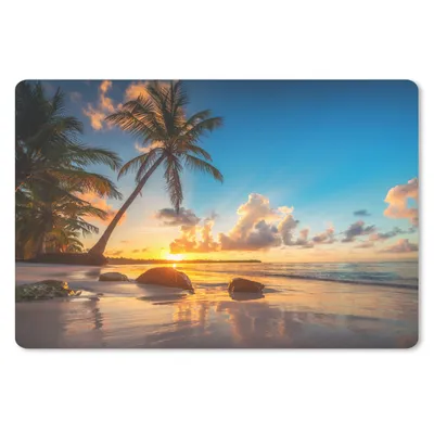 Produktbild von MuchoWow® Mauspad Mousepad Strand - Meer - Palme - Sonnenuntergang 27x18 cm - Mousepads - Maus Mat - Pad - Mausunterlage - Büroartikel - Desk Matten