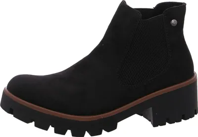 Produktbild von Rieker Damen Chelsea Boot Profilsohle Blockabsatz Stiefelette 79265, Größe:38 EU, Farbe:Schwarz
