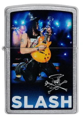 Obrázek produktu pro ZIPPO - Slash Design - Street Chrome™ Silver hudební hardrocková kapela bouřkový zapalovač plnitelný benzínem Guns N' Roses 60006202