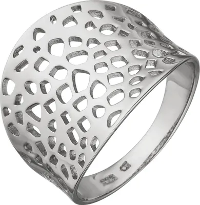 Produktbild von Ring Damenring durchbrochenes Muster 925 Silber rhodiniert 17,5mm breit Innenumfang 50mm  Ø15.9mm