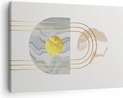 Produktbild von Bild auf Leinwand - Leinwandbild - Einteilig - Modern Gold abstrakt - 70x50cm - Wand Bild - Wanddeko - Wandbilder - Leinwanddruck - Bilder - Wanddekoration - Leinwand bilder - Wandbild - AA70x50-4574
