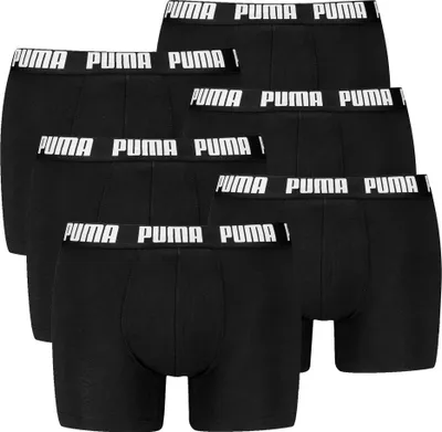 Produktbild von PUMA Herren Boxershorts, 6er Pack - Everyday Basic Boxers 6P, Baumwolle Stretch, einfarbig Schwarz/Weiß XL