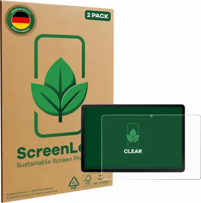 Produktbild von 2x ScreenLeaf Schutzfolie für Samsung Galaxy Tab S10 FE WiFi nachhaltiger Displayschutz Display Schutz Folie Klar Transparent