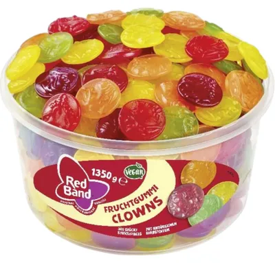 Image de Red Band gomme de fruit clowns 300 pièces, 1200g