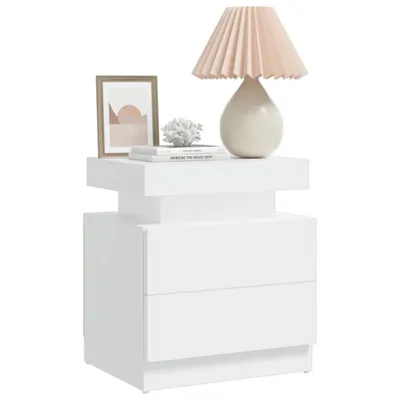 Produktbild von "2026 Aktion"Nachttisch Elegantes Design - Beistelltisch - Nachtschrank - Weiß 45x35x52 cm Holzwerkstoff DEMöbel 7900156