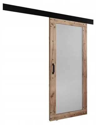 Produktbild von KierMoebel Schiebetür Komplettset ADIO 2, Wohnzimmer Schiebetür Craft Gold & Weiß 76x205x3,2 cm
