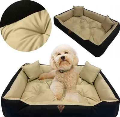 Produktbild von Hundebett Katzenbett 115x95 Cm Hundekissen Hundesofa Hundekorb Hundecouch Sofa Beige