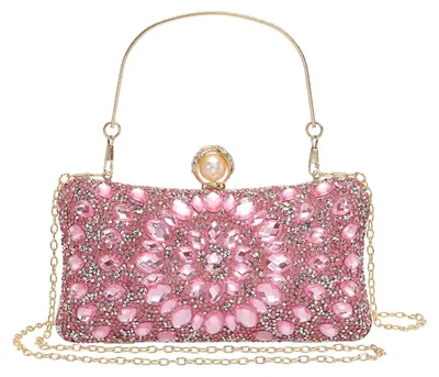 Image de Pochette de soirée Damen ornée de cristaux scintillants - Sac à main élégant pour mariage et événements
