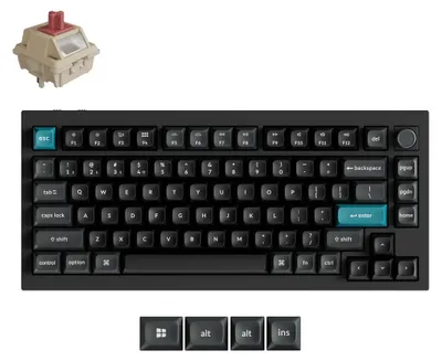 Produktbild von Keychron Q1 Ultra 8K, 75%, Verkabelt & Kabellos, USB + RF Wireless + Bluetooth, Mechanischer Switch, RGB-LED, Schwarz