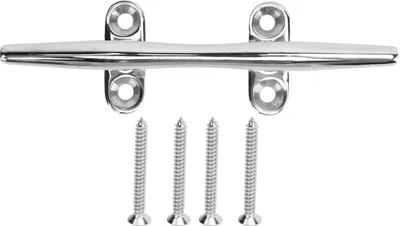 Image de Boat Stlepe Open Basis Heavy Duty 316 Edelstahldockstollen mit Installationsschrauben für Meeresdeck SS316-6 Zoll