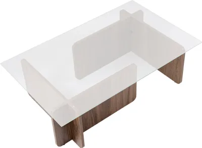 Produktbild von Skye Decor, Flavio - Walnut, Couchtisch, Nussbaum, 100 % gehärtetes Glas, 105 x 65 x 30