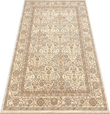 Zdjęcie produktu dla Dywan SOHO 477.27.LA100 wełniany OSTA - Romby, ramka geometryczny naturalny beż beżowy 160x240 cm