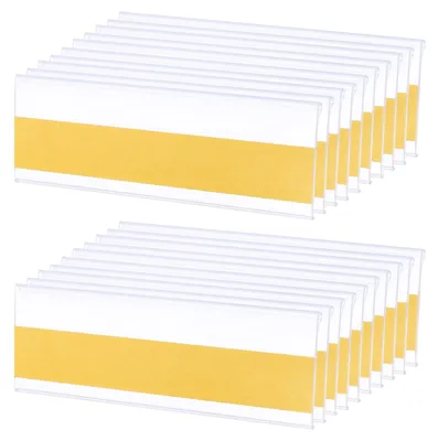 30 selbstklebende Etikettenhalter, durchsichtig, 30 x 100 mm