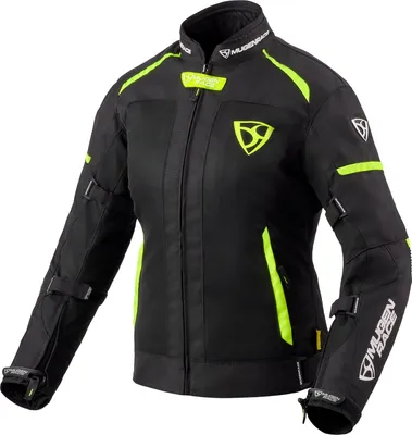 Immagine prodotto di MUGENRACE Fuggire-A giacca impermeabile da moto da donna in tessuto, nero/giallo, S