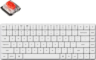 Obrázok produktu pre Bezdrôtová mechanická klávesnica Keychron K3 Pro QMK/VIA QMK/VIA, QWERTY US, RGB LED, červená Gateron Hot-Swap K3P-Q1