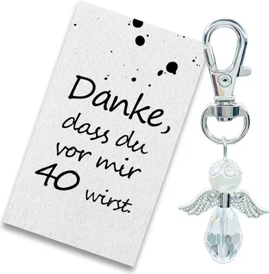 Image de Ange gardien Porte-clés 40e anniversaire cadeau femmes hommes