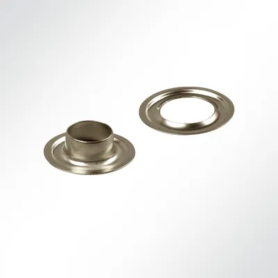Produktbild von Rundöse messing vernickelt für Plane 12mm Ösen für Lkw-Plane Anhänger Rundösen