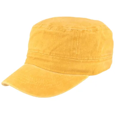 Fiebig Herren Army Cap Baumwolle waschbar used Look in gelb