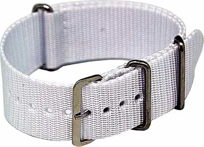 Produktbild von Uhrenarmband Durchzugsband Nylon weiß 20mm NATO STRAP