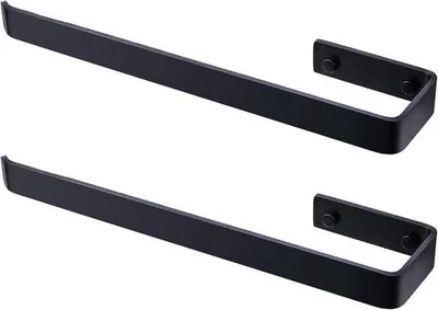 Produktbild von Unyqoos® SnelShoppen Handtuchhalter Wandmontage 40 cm, 2er-Set aus Edelstahl 304 (rostfrei), schwarz für Bad & Küche
