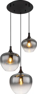 Produktbild von Globo Lighting Hängeleuchte Metall schwarz matt, 3x E27