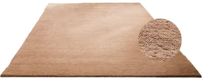 Produktbild von Steffensmeier Gabbeh Teppich Bagmati | 100 % Schurwolle, Sand, Größe: 70x140 cm Kurzflor Teppich für Wohnzimmer, Ethno Look