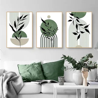 Obrázok produktu pre Sada nástenných dekorácií, štýl boho, 3-dielna, 30 x 40 cm, moderná abstraktná umelecká dekorácia na stenu