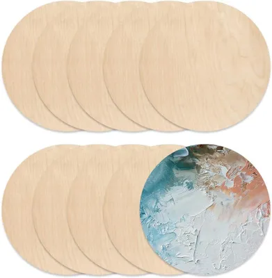 Produktbild von Holzscheiben rund, 25 cm Durchmesser, 10 Stück, für kreatives Basteln