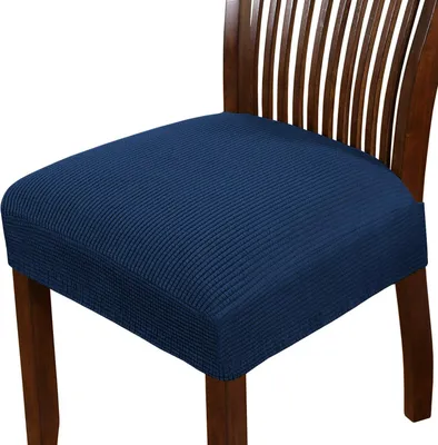 Produktbild von 2er-Set Stuhlsitzbezüge aus Stretch-Elasthan, abnehmbare und waschbare Stuhlsitzbezüge für Esszimmer- und Küchenstühle.