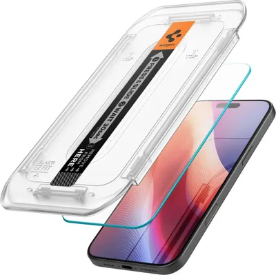 Obrázok produktu pre Spigen Glas.tR EZ Fit HD, Apple, iPhone 16 Pro Max, Odolné proti nárazu, Odolné proti poškriabaniu, Priehľadná, 1 kusov