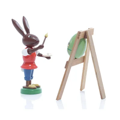 Produktbild von Osterfigur Hase mit Staffelei Höhe ca 9 cm NEU