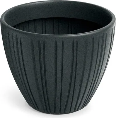 Image de Pot de fleurs FERO ROUND MIDL 48 cm - Couleur : gris béton