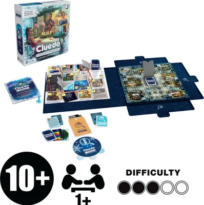 Produktbild von Cluedo Adventskalender Secrets Under Snowfall - Deutsche Version, Brettspiel