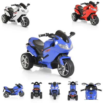 Obrázek produktu pro Moni dětská elektrická motorka Comet HZBB-1188 tři kola hudba, MP3, zpátečka modrá