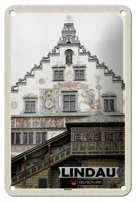 Produktbild von Blechschild Städte Lindau Rathaus Architektur Deko 12x18cm Schild