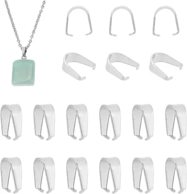 Productafbeelding van Bedeltjes Sluitingen - Sieraden Onderdelen - Sieraden Maken - Roestvrij Staal - 7x6mm 20 Stuks - Zilverkleurig