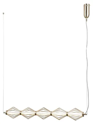 Zdjęcie produktu dla Lampa wisząca LED SEVIL złota 25W Ciepła biel 1288lm metal wym:120x89x12,5cm IP20 Italux