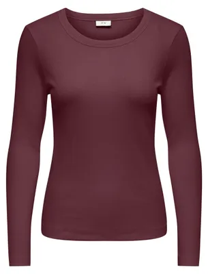 Immagine prodotto di JDYLUCKY, maglia a maniche lunghe, scollo a girocollo, modello nuovo, collezione JRS NOO, colore Windsor Wine