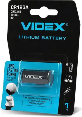 Immagine prodotto di VIDEX CR123A Batteria al litio 3V 1500mAh Blister