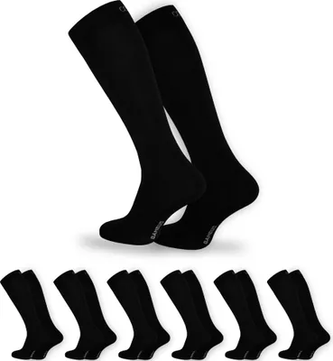 Produktbild von OCERA 6 Paar Bambus Kniestrümpfe (Uni) für Damen und Herren in verschiedenen Farben - Schwarz 47/50